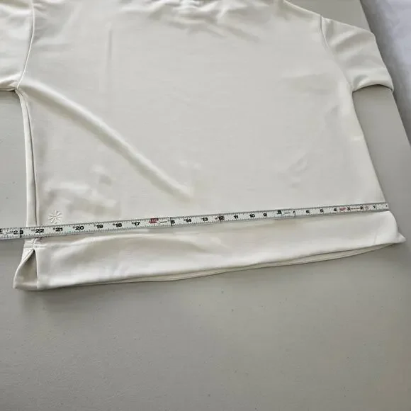 Athleta Super Soft Sweatshirt Women's L Cream Long Sleeve Crew Neck - Picture 13 of 15